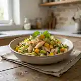 Salade exotique de crabe fraîche et savoureuse