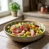 Salade exotique fraîche aux agrumes et mangue
