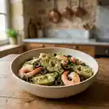 Salade fraîche d'artichauts aux crevettes et olives noires