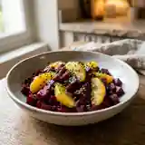 Salade fraîche de betteraves à l'orange et aux herbes