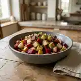 Salade fraîche de betteraves rouges et pommes croquantes