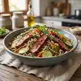 Salade fraîche de bœuf à la citronnelle parfumée