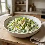 Salade fraîche de cabillaud au yaourt et herbes