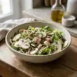 Salade fraîche de champignons au thon facile et rapide