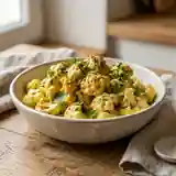 Salade fraîche de chou-fleur à l'indienne aux épices savoureuses