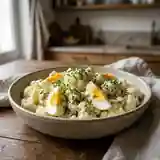 Salade fraîche de chou-fleur aux œufs durs