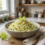Salade fraîche de chou, pommes croquantes et céleri