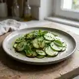 Salade fraîche de concombre au vinaigre balsamique