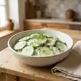 Salade fraîche de concombre au yaourt grec et aneth