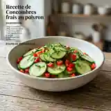 Salade fraîche de concombre et poivron croquant