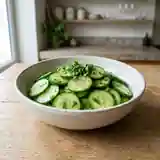 Salade fraîche de concombres à la coriandre