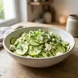 Salade fraîche de courgettes à la feta et herbes aromatiques