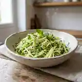 Salade fraîche de courgettes râpées au citron et herbes
