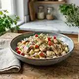 Salade fraîche de hareng fumé aux pommes croquantes