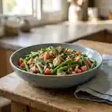 Salade fraîche de haricots verts et thon au citron