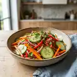 Salade fraîche de légumes marinés maison