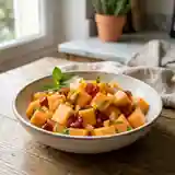 Salade fraîche de melon aux fruits confits, un délice estival sucré-salé