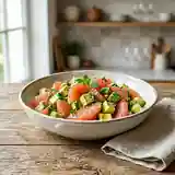 Salade fraîche de pamplemousse et avocat à la vinaigrette légère