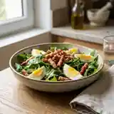Salade fraîche de pissenlits au vinaigre de cidre