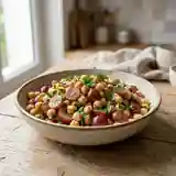 Salade fraîche de pois chiches aux raisins sucrés