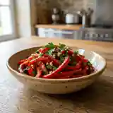 Salade fraîche de poivrons rouges à la façon de ma tante