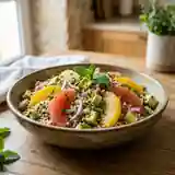 Salade fraîche de quinoa aux agrumes pour l'été