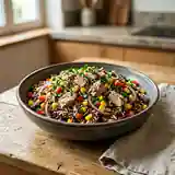 Salade fraîche de riz sauvage au thon, recette facile et rapide