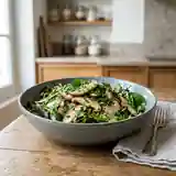 Salade fraîche de shiitaké aux fines herbes parfumées