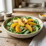 Salade fraîche d'épinards aux oranges et vinaigrette légère