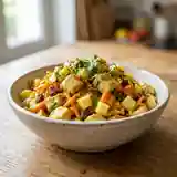 Salade fraîche sucrée-salée au curry : recette facile et gourmande