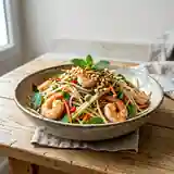 Salade fraîcheur à la papaye verte et crevettes, saveurs tropicales