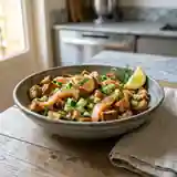 Salade fraîcheur au seigle, saumon fumé et aneth