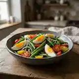 Salade fraîcheur aux haricots verts et légumes croquants