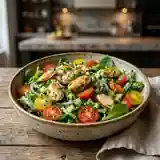 Salade fraîcheur aux moules et légumes croquants