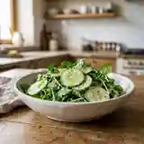 Salade fraîcheur concombre et cresson à la crème onctueuse