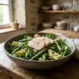 Salade gourmande artichaut, asperge et foie gras