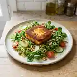 Salade gourmande au carré chaud croustillant