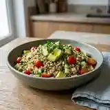 Salade gourmande de céréales et avocat crémeux