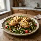 Salade gourmande de chèvre chaud au miel et noix