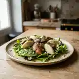 Salade gourmande de foies de volaille aux petites quenelles
