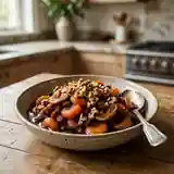Salade gourmande de fruits séchés au vin rouge et kirsch