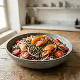 Salade gourmande de lentilles vertes au saumon fumé
