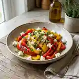 Salade gourmande de poivrons grillés à la feta
