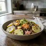 Salade gourmande de pommes de terre au haddock fumé