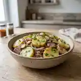Salade gourmande de pommes de terre et saucisson