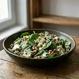 Salade gourmande de pousses d'épinard au gorgonzola fondant