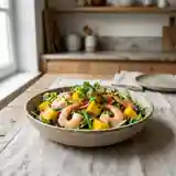 Salade mangue-crevette : fraîcheur exotique