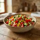 Salade paysanne de légumes frais et croquants