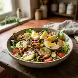 Salade paysanne gourmande : recette facile et complète