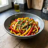 Salade tiède de poivrons au cumin : recette savoureuse et parfumée